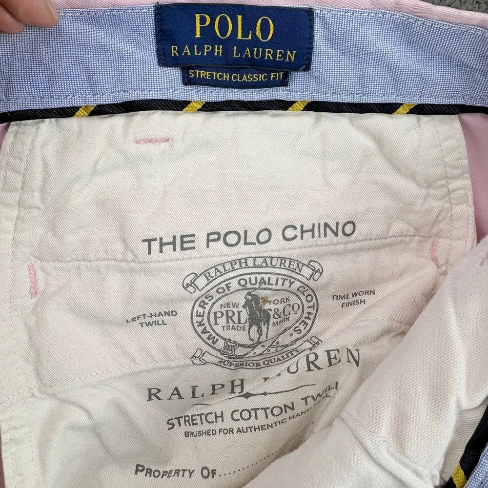 Polo Ralph Lauren Mens 50‎ Pink Stretch Classic Fit The Polo Chino Shorts